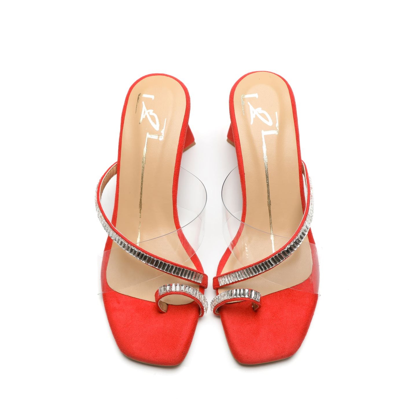 Tomato Red Block Heels