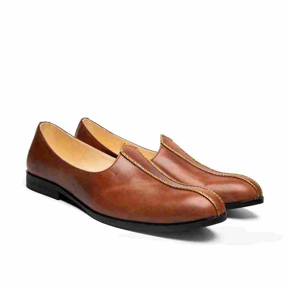 Tan Brown Napa Leather Mojaris