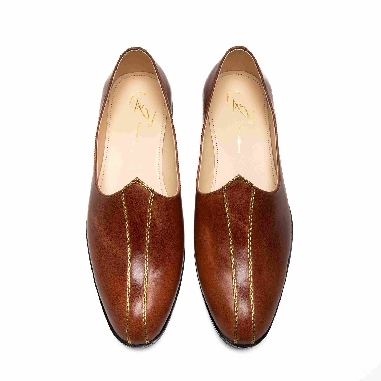 Tan Brown Napa Leather Mojaris